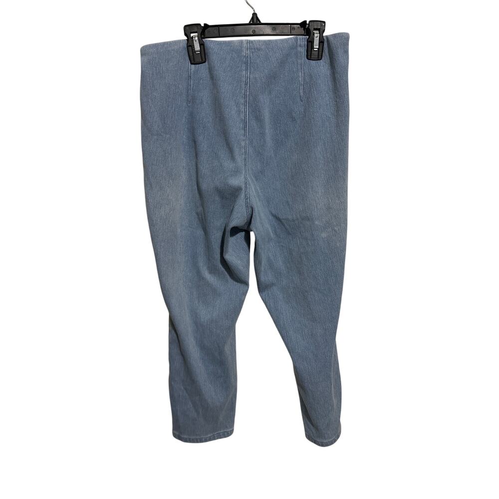 Belle by Kim Gravel Pants Capri Jean Denim Pull On 12 - Picture 2 of 3